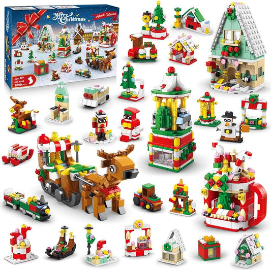 Toy Block Advent Calendar 2024 Kid Chistmas Building Blocks