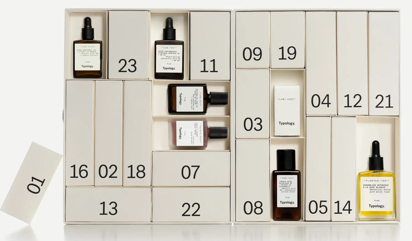 Typology Advent Calendar 2024 24 Botanical Skincare Products Advent